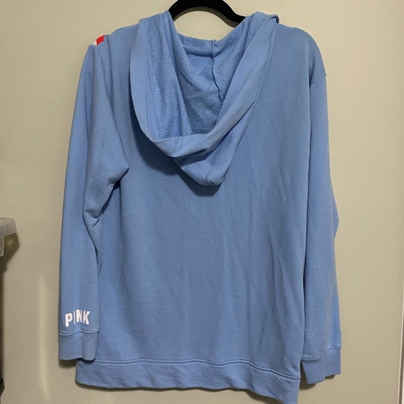 Victoria's Secret PINK Quarter Zip Hoodie | Long Sleeve | Blue | Size Small - Picture 4 of 7